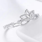 Silver Lotus Flower Ring